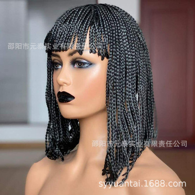 African Braids Hair Synthetic Braiding Short Black Bob Wigs|ru