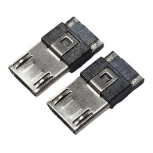 安卓micro 5p无卡勾公头 MICRO USB 5pin充电端子V8前五后二插头