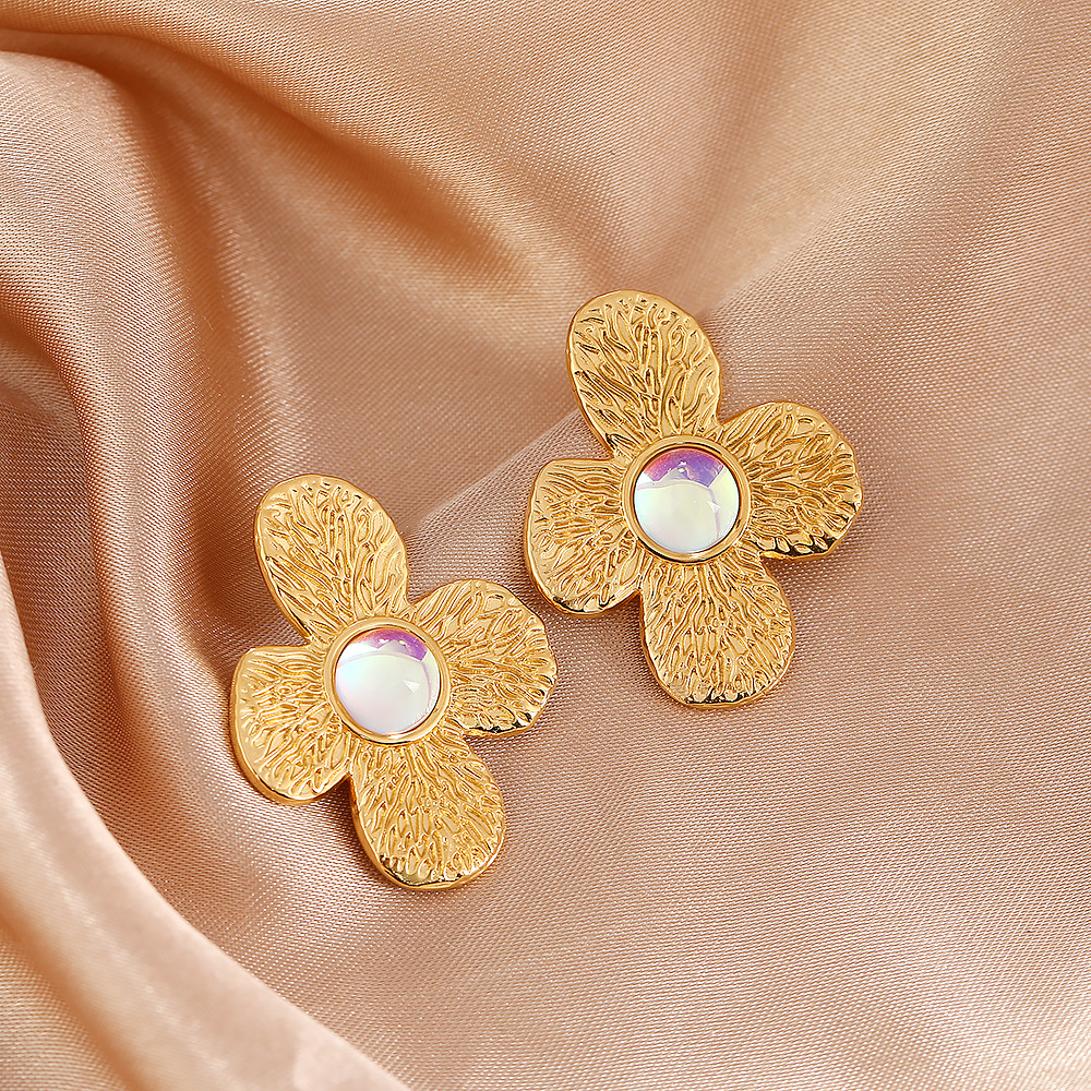 Designer style personalized temperament earrings concave irregular earrings fashion creative diamond earrings_voghion.com