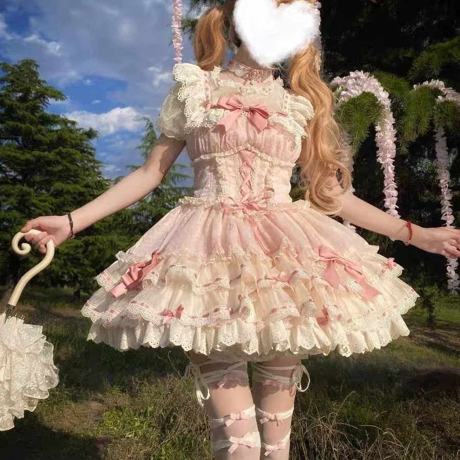 Платье Little Fudie «Heartbeat Doll» (JSK), стиль cake skirt, размеры S–XL