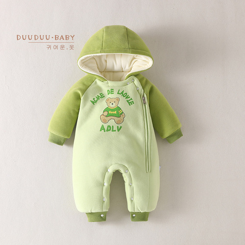 DUUDUU Autumn Thick Baby Clothes Set Outdoor Jacket Fleece Climbing Suit Long Sleeve Infant Winter Onesie Category A