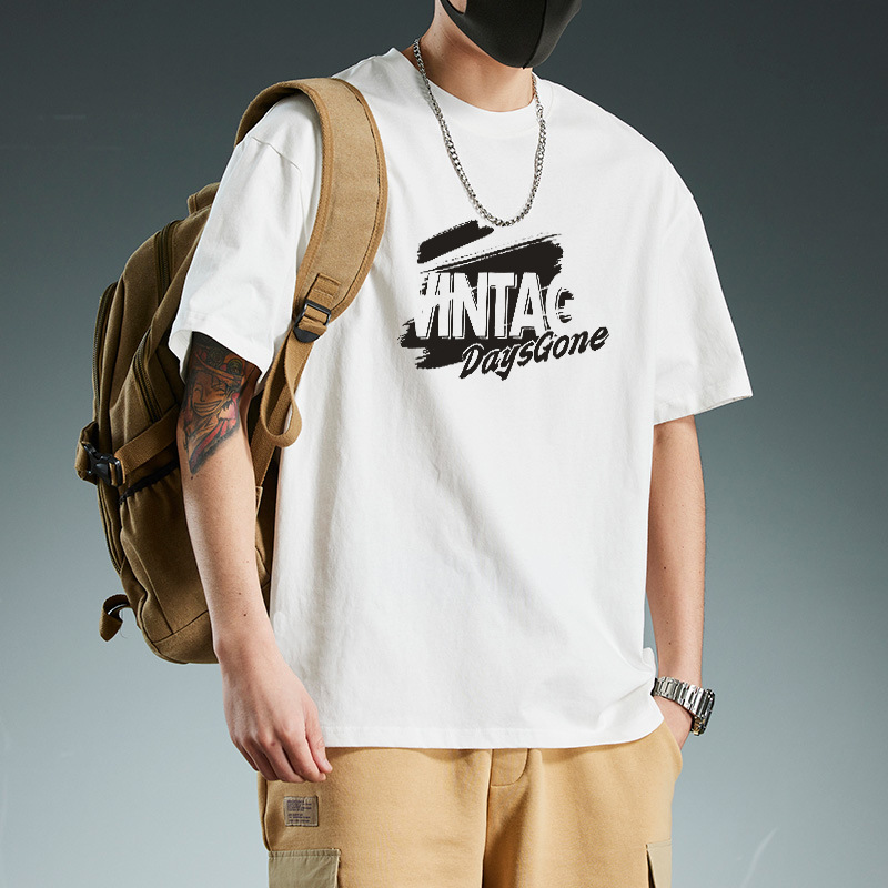 화이트 코튼 반팔-2348