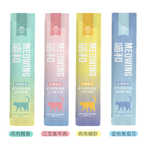 Yihe cat strips, fresh cat strips 12g*5 pieces/pack, cat strip snacks, nutritious fattening and growing gills, wet food for young cats