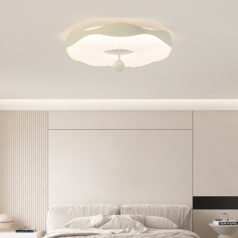Luz de dormitorio de viento crema medieval, lámpara de techo cálida, nubes de calabaza burbuja de protección de ojos, lámpara de dormitorio principal, lámpara de habitación Zhongshan