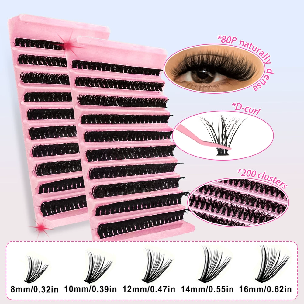 Сегментированная поддон для ресниц (DIY LASH 80P), щетинки для горячего расплавления, пинцет и набор клея