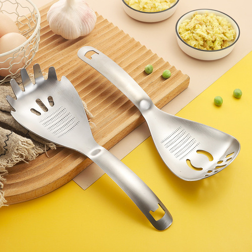 316 stainless steel multifunctional cooking spoon, ginger grinding spoon, 304 multifunctional potato masher, egg white separation spoon