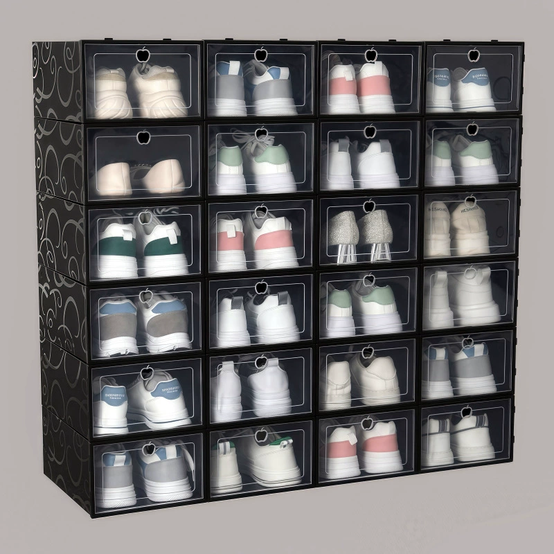 Shoes, storage box, storage system, simple comfortable footwear, increased thickness