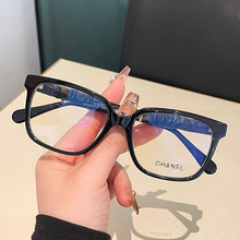 小香眼镜框CH34035高版本板材素颜黑框网红同款显脸小高品质眼镜