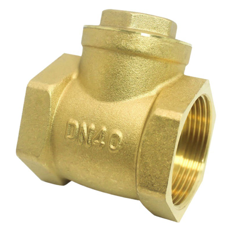 Утолщенный латунный горизонтальный обратный клапан 1/2 дюйма, 1 дюйм, 3/4 дюйма, водопроводная труба, внутренняя резьба, односторонний клапан, обратный клапан, медный клапан