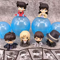 Фигурка капсульной яйца Gashapon Detective Conan Q-версия 6-го поколения (PVC) 4 см, скорлупа яйца + кукла + бумага