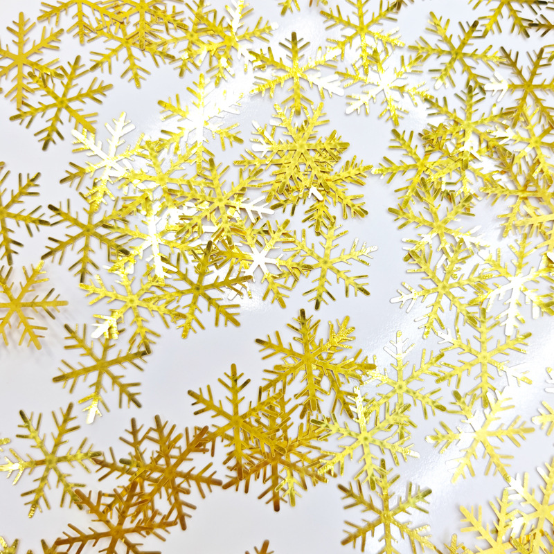 Copos de nieve dorados