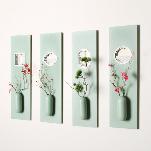 Wall wall decorations living room TV background wall hangings restaurant wall hangings new Chinese style iron wall hangings