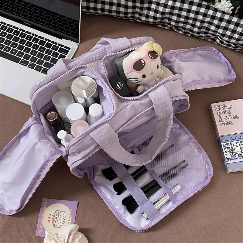 化粧品バッグ大容量女性の 2025 新しいポータブルパーティション収納袋旅行ハイエンド化粧品トイレタリーバッグ|undefined