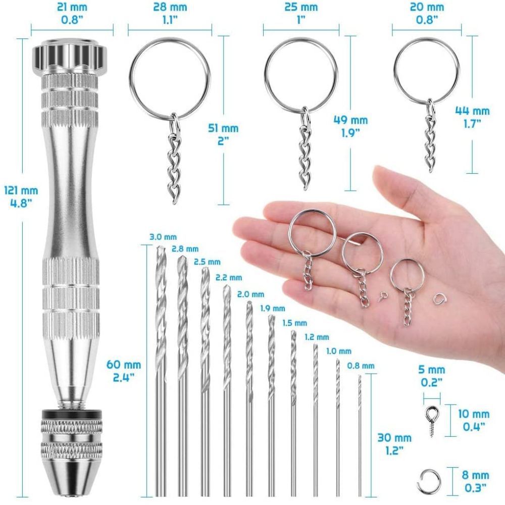 迈锐康工具 手动核雕刀手柄橄榄核桃雕刻刀 12cm大号铝合金手捻钻