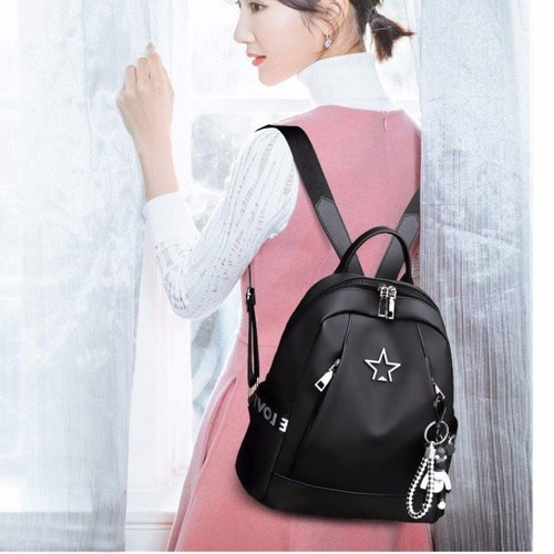 Summer women's backpack, casual backpack, women's bag, solid color nylon backpack, foreign trade trendy bag, cross-border wholesale bag