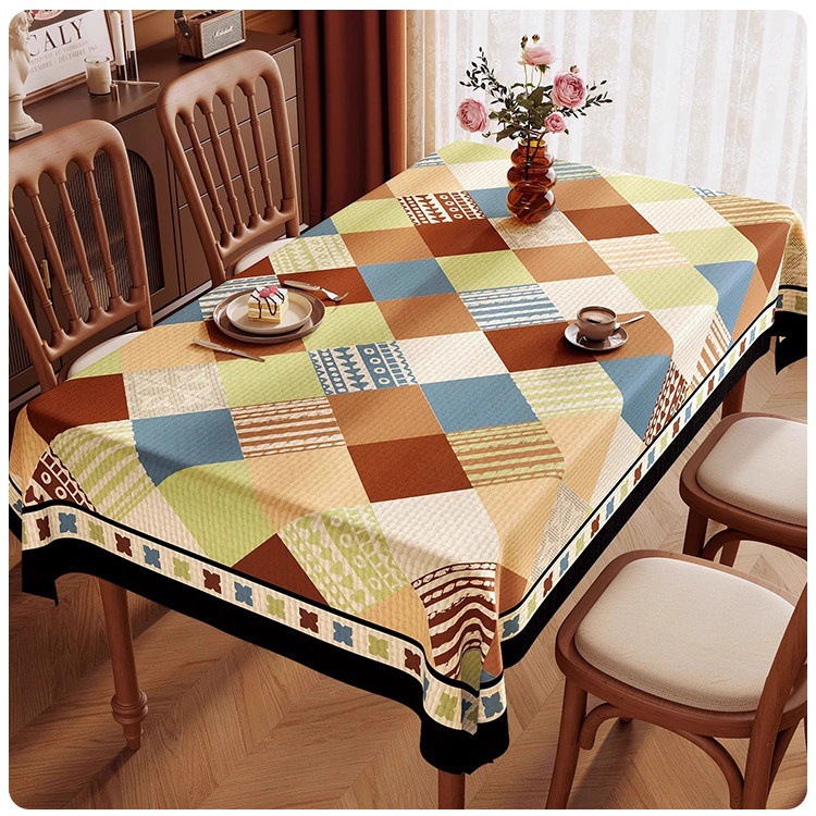 Mesa de comedor americana impermeable anti-contaminante sin lavado anti-escaldado almohadilla de mesa de PVC ligera de lujo de alta calidad mesa de té tela protectora de escritorio