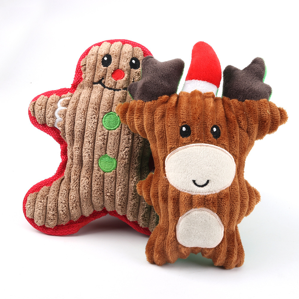 Suministros para mascotas Amazon nuevo juguete para mascotas de Navidad sonando juguete para mascotas de peluche juguete para perros resistente a los mordiscos