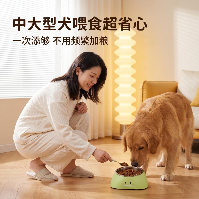 Alimentador de agua para mascotas, herramientas de alimentación 2 en 1 para gatos y perros, cuello para gatos y perros, doble tazón nuevo al por mayor