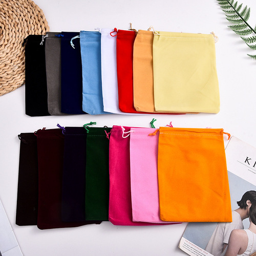 Custom velvet bundle bag velvet drawstring closure ornament jewelry high-end cultural relics small cloth bag velvet storage bag