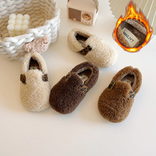 女童毛毛鞋2025秋冬季新款儿童棉鞋女童韩版保暖加绒童鞋宝宝鞋