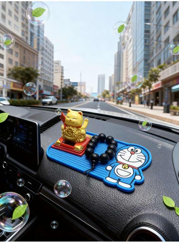 New Car Anti-Slip Mat, Cute and Fun Cartoon Multi-Functional Anti-Slip Mat, Car Dashboard Decoration and Storage Mat