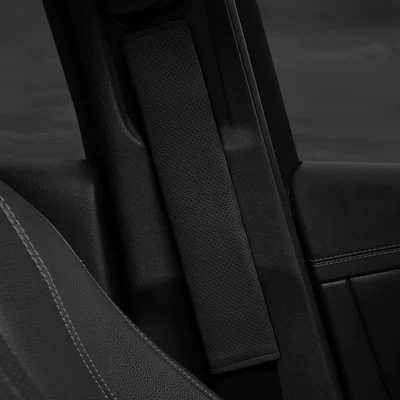 Belt Protectors, Car Shoulder – Seat belt shoulder pad - 32cm-noble-black-perforated-breathable-model-one-pack