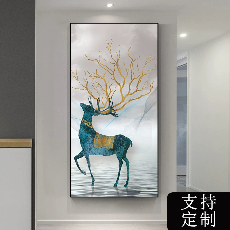 Self-adhesive modern three dimensional stickers on wall, light luxury style, 3D