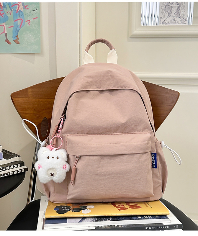 インス風 和風 ソフトガール スクールバッグ レディース 韓国版 無地 万能ガール バックパック 中学生 高校生 バックパック|undefined