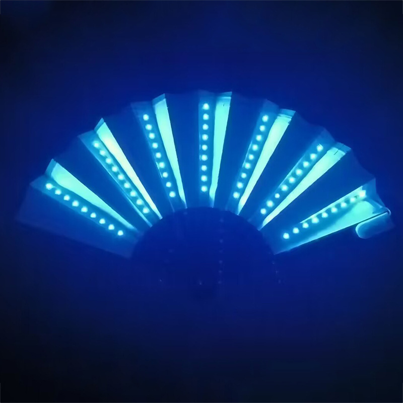 Rendimiento de la etapa atmósfera accesorios LED luminoso ventilador ktv bar discoteca disco ventilador plegable 6v LED color mágico ventilador