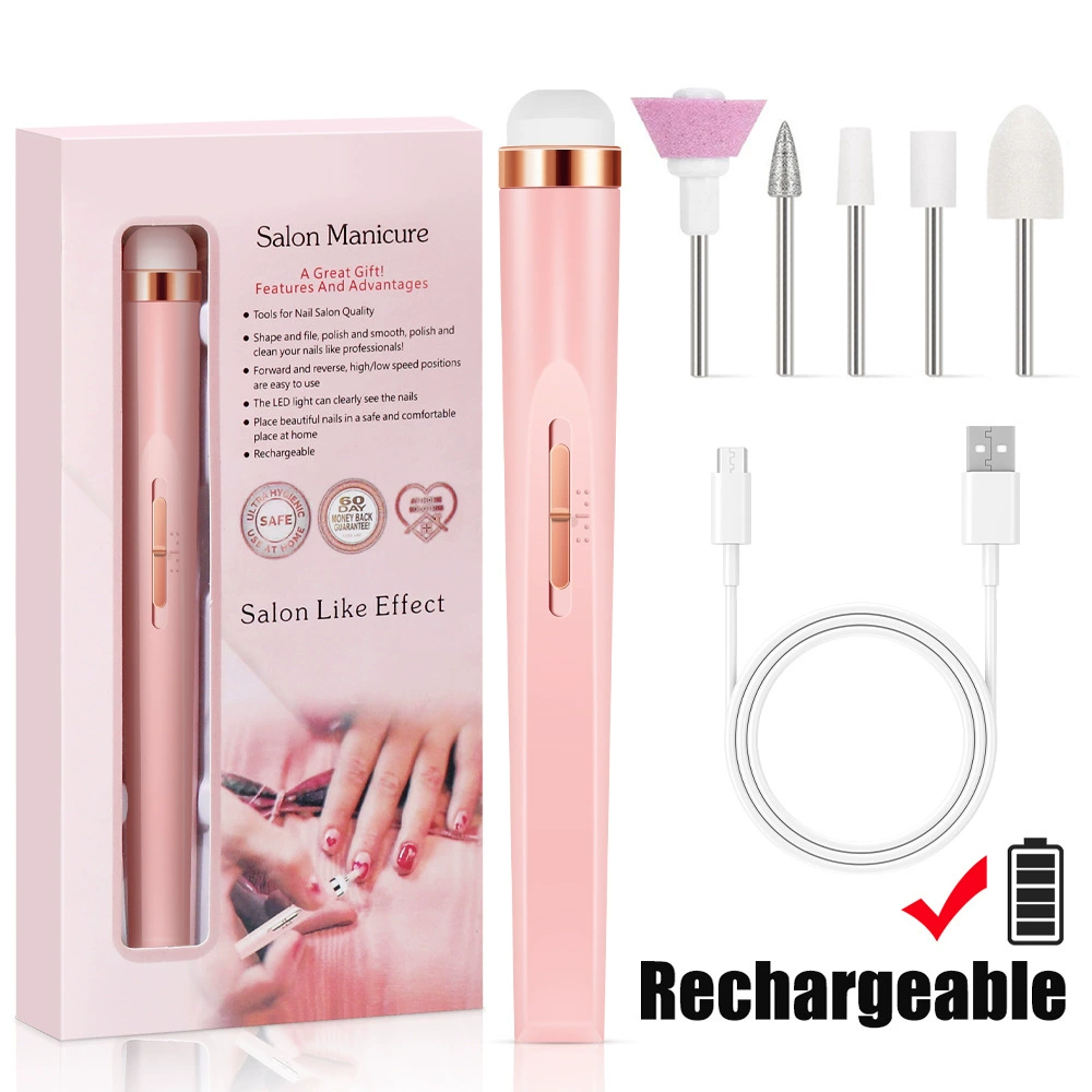 Electric Nail Drill Machine, multi-model sanding/milling kit, USB portable, 0.6 kg