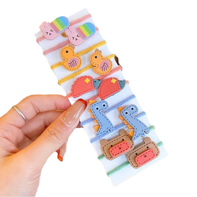 Hermosos lindos anillos de cabello para niños dulces pequeños cuerda de cabello fresca y elegante nicho de estilo de dama personalidad de niños cuerda de cabello universal