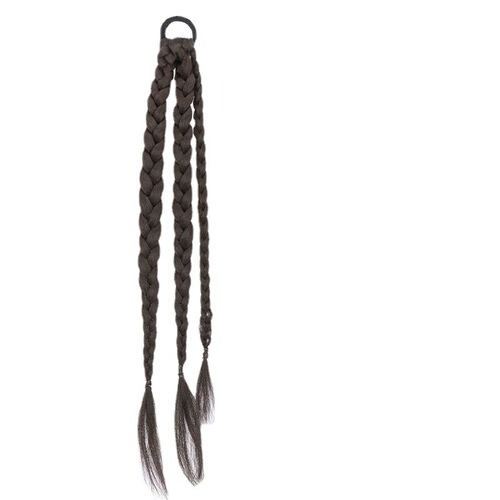 Sweet & Edgy Girl's Natural Braided Wigs: Flirty Fishbone Ponytails, Punchy Box Braids, and Sleek Band-style Dreads for Sassy Girl Groups