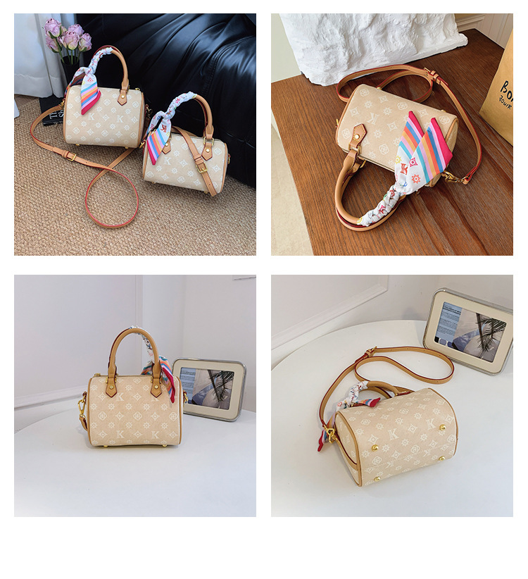 Neuer Stil Boston Bedruckte Kissentasche für Damen Vielseitige Einzel-Schulter Crossbody-Tasche Weiche PU-Leder Damenhandtasche für den Täglichen Gebrauch – Detail 6