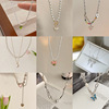 Brand universal small design necklace from pearl, advanced chain for key bag , light luxury style, high-quality style, wholesale
