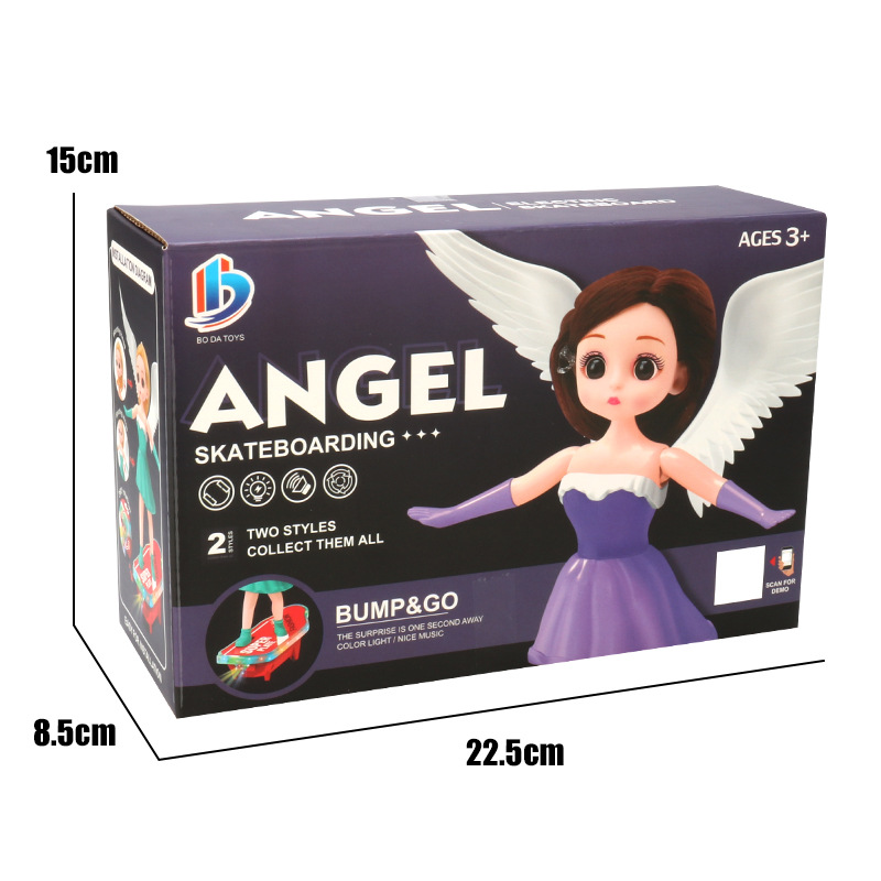 Nuevos productos eléctricos pequeños patinetes princesa universal caminando música iluminación muñeca patineta coche de juguetes para niños