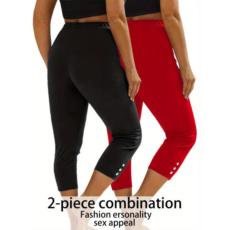 2025 New Cross-Border European and American Style Women's Capri Leggings, Fashionable Sports Leggings