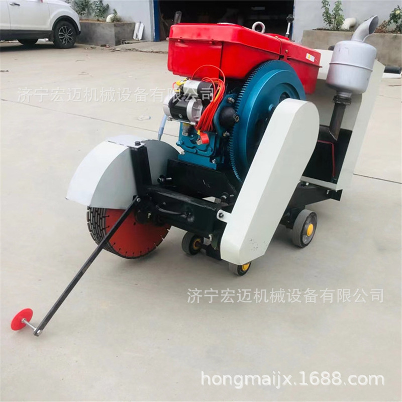 优质路面汽油切割机多少钱 大型手推自行走柴油混凝土路面切割机