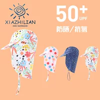 Южная Корея Солнцезащитная шляпа UPF50 + Солнцезащитная шляпа для девочек Приморская защита шеи УФ-защита пляжная Солнцезащитная шляпа