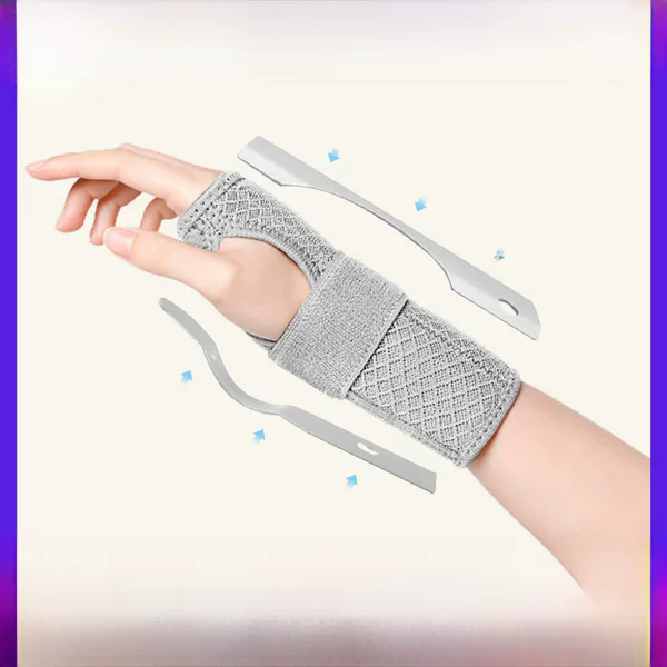 Wrist Brace for Sprain Support, Rehabilitation, Wrist Tendon Sheath Strain Strap, Sports Joint Fixation Wristband, Fitness Aluminum Plate for Men and Women