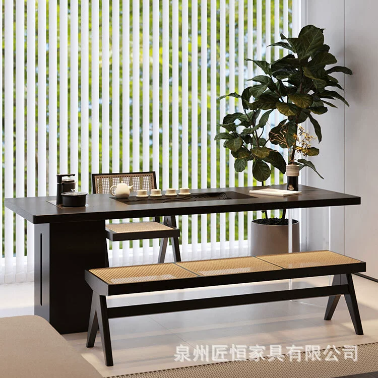 Письменный стол с балконным чайным столом из массива дерева акриловый стол для приготовления чая минималистский чайный стол