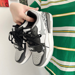 2023新款韓ins風爆裂紋撞色休閒氣墊慢跑小眾情侶透氣運動鞋男女