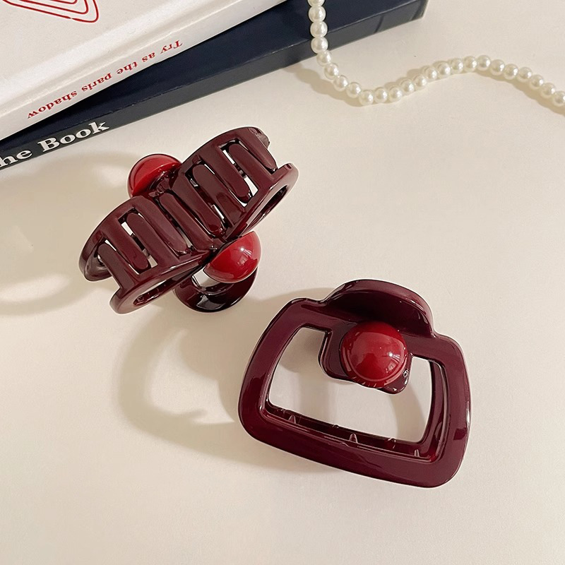 Anchor Red pequeño clip de cabello de arco agarrar clip de cabello de tiburón en la parte posterior de la cabeza femenina clip de cabello pequeño clip