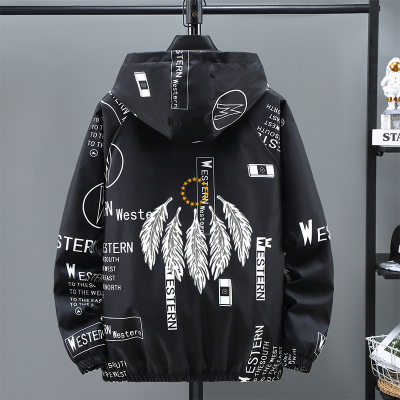 Teenage Couple's Jacket Men's Feather Spring New Fashionable Handsome Jacket Students Casual Loose Spring and Autumn Teenage Couple's Jacket Men's Feather Spring New Fashionable Handsome Jacket Students Casual Loose Spring and Autumn