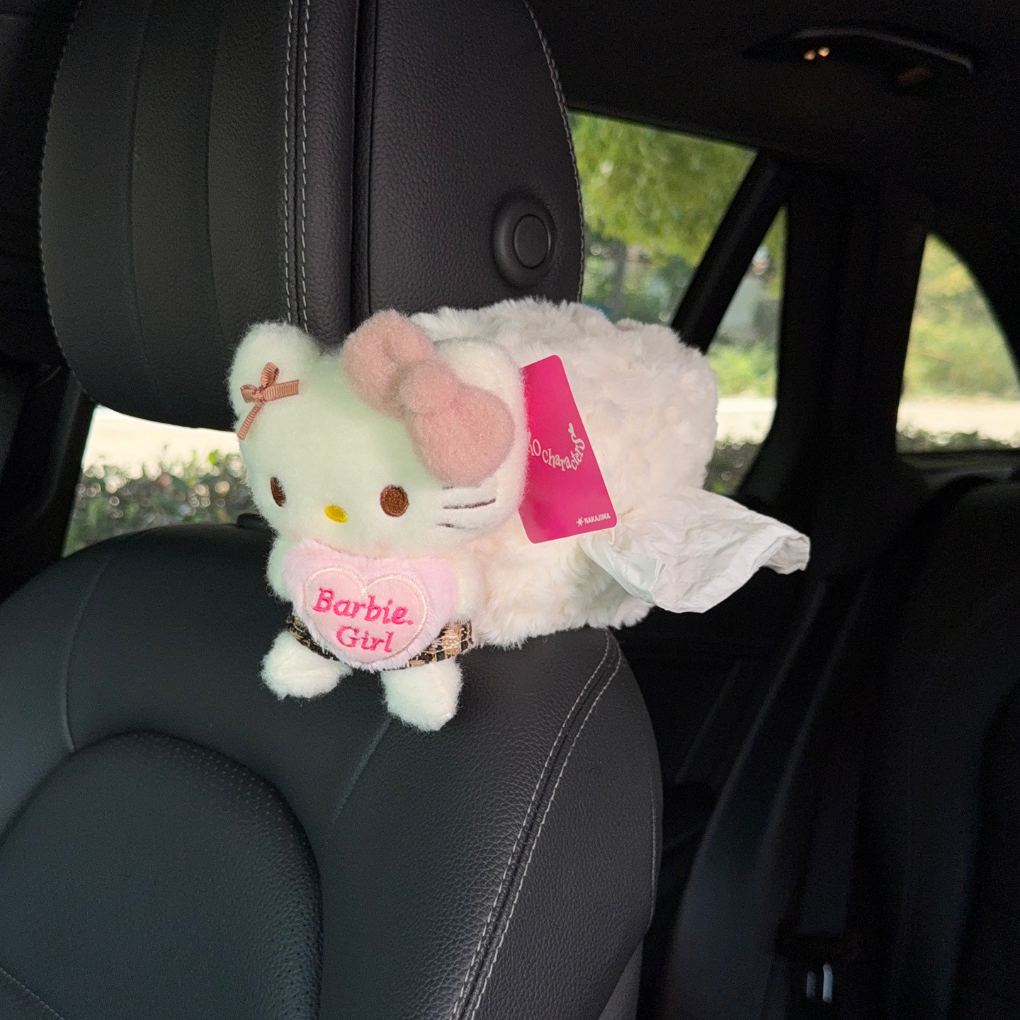 Cartoon Kitten Car Interior Decoration Car Tissue Box New Style Car Rear Seat Headrest Hanging Type with a High-End Feel