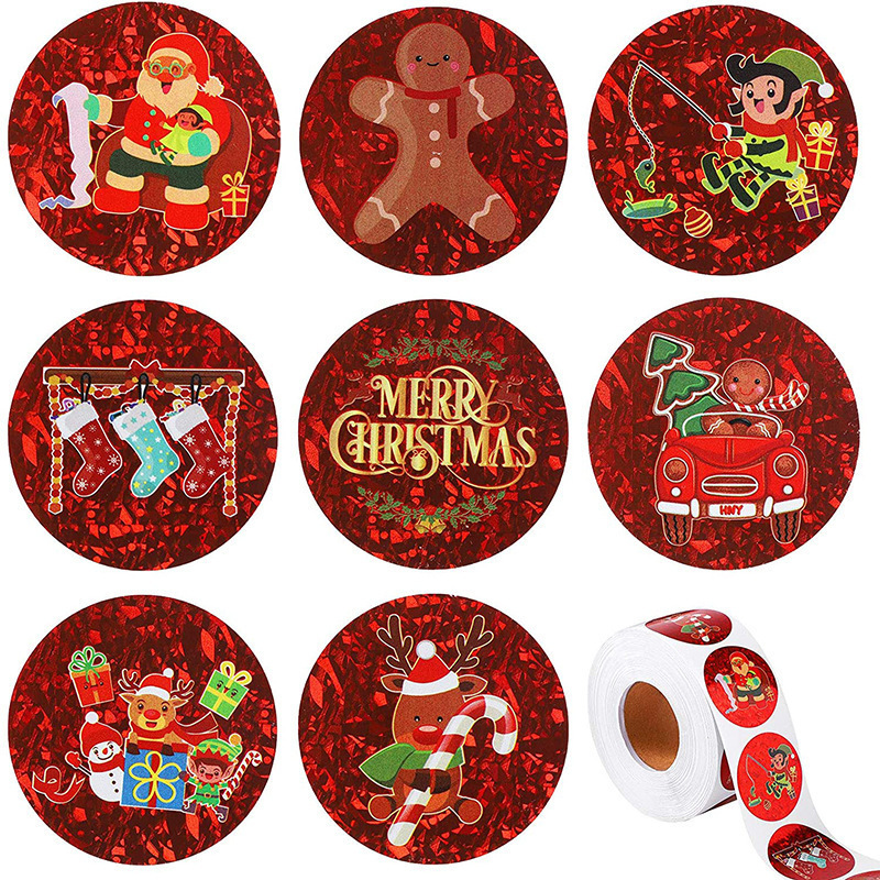 Christmas Santa Claus Gingerbread Paper Party Gift Stickers display picture 2