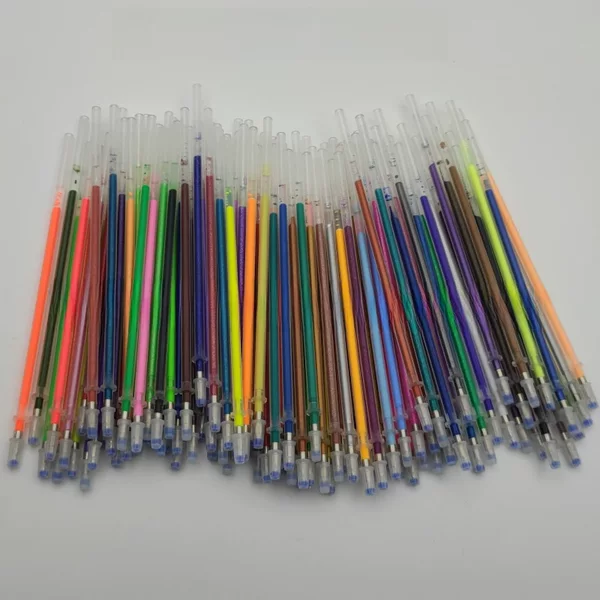 Color 100 color refill 0.8mm bullet head color neutral refill painting fill flash fluorescent