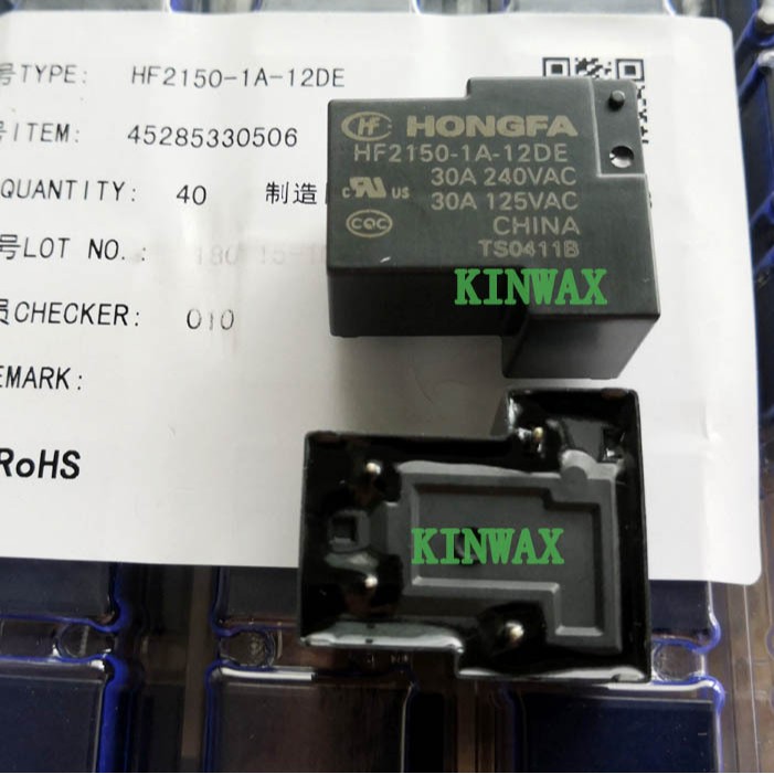 HF2150-1A-48DT 一组常开4脚30A240VAC继电器