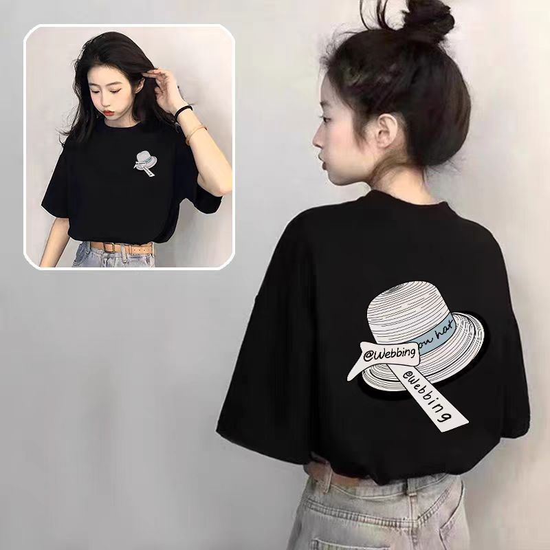中国風白半袖 Tシャツ女性のための 2025 夏の新しいホットスタイルデザイン大きいサイズの純粋な綿 Tシャツルーズトップ|undefined