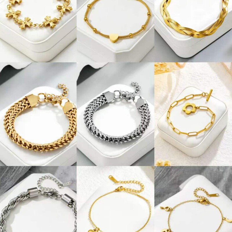 European and American Cross-Border Stainless Steel Cuban Bracelet with a High-End Feel, Ins-Style Jewelry, Electroplated Stainless Steel Titanium Bracelet for Women