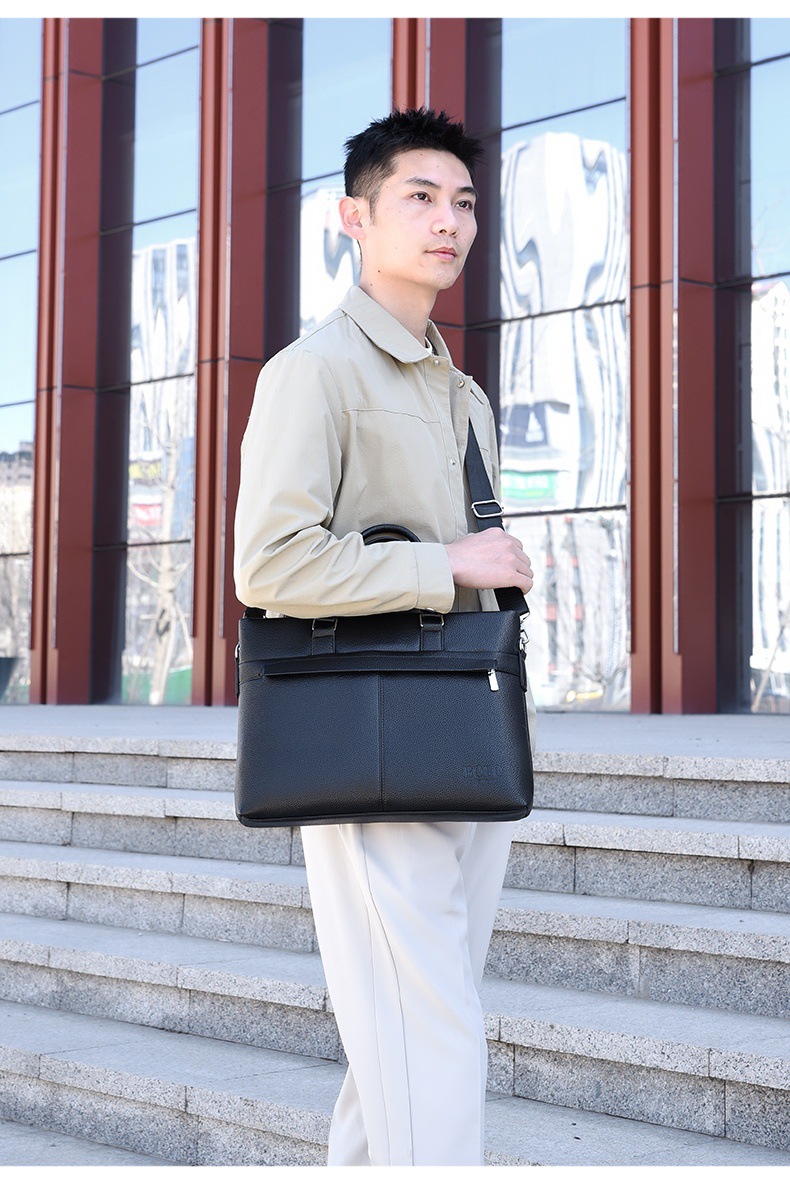 Amazon men's business trip handbag, business office computer bag, large-capacity casual and fashionable single-shoulder crossbody bag undefined